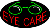 Oval Eye Care Logo Animated Neon Sign
