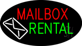 MailBox Rental Block Flashing Neon Sign