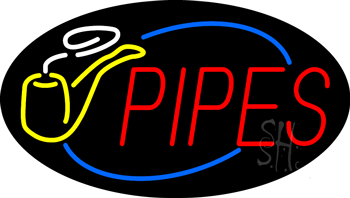 Pipes Flashing Neon Sign