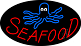 Jellyfish Logo Seafood Animated Neon Sign