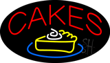 Cakes with Cake Slice Animated Neon Sign