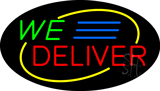 Deco Style We Deliver Animated Neon Sign