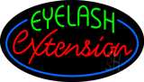 Green Eyelash Red Exteneion Animated Neon Sign