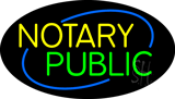 Deco Style Notary Public Animated Neon Sign