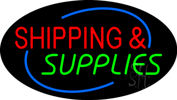 Shipping and Supplies Flashing Neon Sign