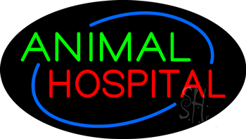 Deco Style Animal Hospital Flashing Neon Sign