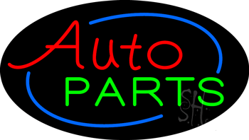 Deco Style Auto Parts Animated Neon Sign