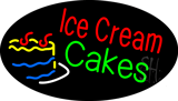 Red Ice Cream Cakes Animated Neon Sign