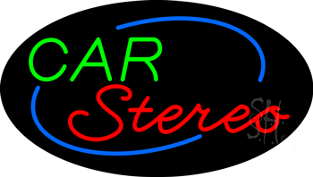 Deco Style Car Stereo Animated Neon Sign