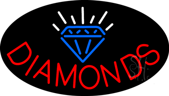 Diamonds Animated Neon Sign