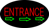 Entrance Animated with Arrow Neon Sign