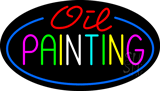 Oil Painting Flashing Neon Sign