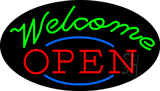 Open Welcome Animated Neon Sign