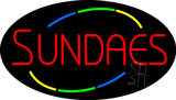 Red Sundaes Animated Neon Sign