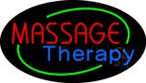 Oval Massage Therapy Animated Neon Sign
