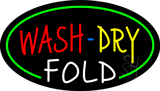 Oval Wash Dry Fold Animated Neon Sign