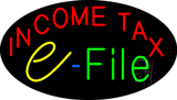 Income Tax E File Animated Neon Sign