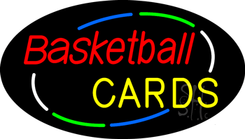Basketball Cards Animated Neon Sign
