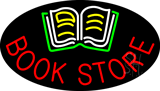 Book Store with Book Logo Animated Neon Sign