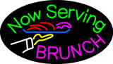 Now Serving Brunch Animated Neon Sign