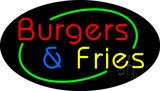 Burgers and Fries Animated Neon Sign