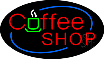 Coffee Shop Animated Neon Sign