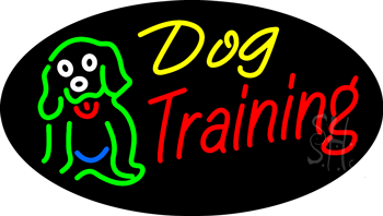 Dog Training Flashing Neon Sign