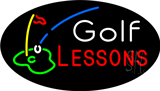 Golf Lessons Flashing Neon Sign