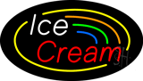 White Ice Cream Red Animated Neon Sign