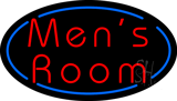 Oval Mens Room Animated Neon Sign