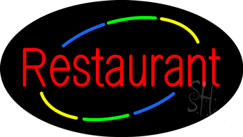 Multi Colored Restaurant Animated Neon Sign