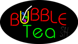 Red Bubble Tea Animated Neon Sign