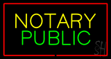 Yellow Notary Public Animated LED Neon Sign