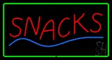 Snacks Green Border LED Neon Sign