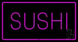 Sushi Rectangle Pink Border LED Neon Sign