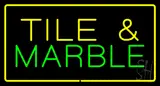 Tile and Marble Rectangle Yellow LED Neon Sign