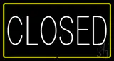 Closed Rectangle Yellow LED Neon Sign