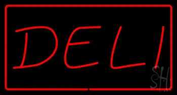 Deli Red Border LED Neon Sign