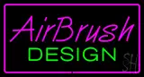 Pink Airbrush Design with Pink Border LED Neon Sign