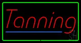 Tanning with Green Border LED Neon Sign