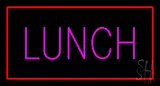 Pink Lunch Red Border LED Neon Sign