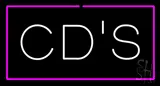 CDs Rectangle Purple LED Neon Sign