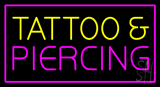 Tattoo and Piercing Pink Border Animated LED Neon Sign
