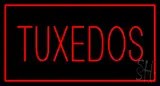 Tuxedos Rectangle Red LED Neon Sign