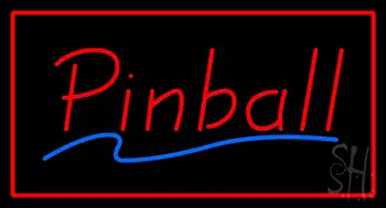 Red Pinball Rectangle LED Neon Sign