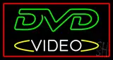 DVD Video Rectangle Red LED Neon Sign