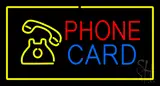 Phone Card with Yellow Border LED Neon Sign