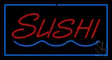 Sushi Rectangle Blue LED Neon Sign