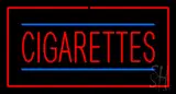 Red Cigarettes with Rectangle LED Neon Sign