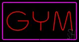 GYM Rectangle Purple LED Neon Sign